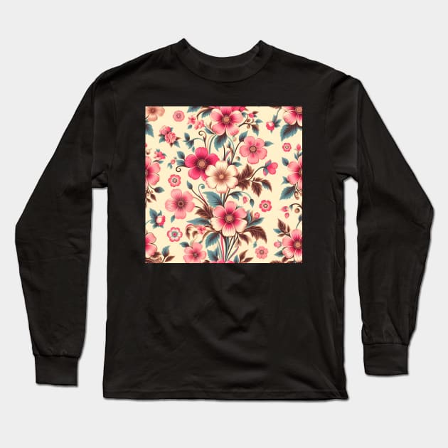 Pink Flowers Long Sleeve T-Shirt by Jenni Arts